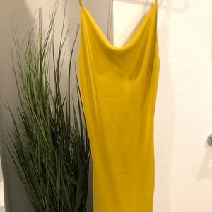 Yellow Mini Slip Dress